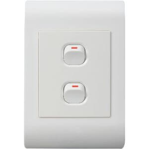 Lesco Pipelli Switch Two Lever One-Way 100x50 PVC White QLP42SW2/1