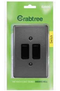 Crabtree Classic Socket + Cover 2 lever 1 Way 100x50 18011/249