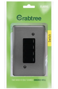 Crabtree Classic Socket + Cover 4 lever 1 Way 100x50 18013/249