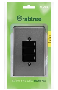 Crabtree Classic Socket + Cover 3 lever 1 Way 100x50 18012/249