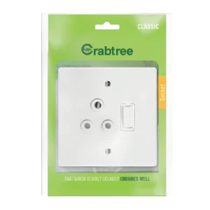 Crabtree Classic Single Switched Socket + Cover 100x100 18060/249