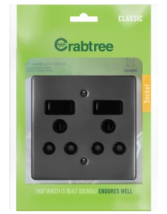 Crabtree Classic Switched Socket + Cover 100x100 18063/249