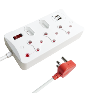 Waco Surge Protected Multiplug 5 Way + USB